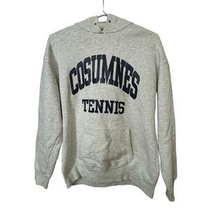 Nice Vintage High End Gray Consumnes River College Tennis Hoodie Men’s L Rare